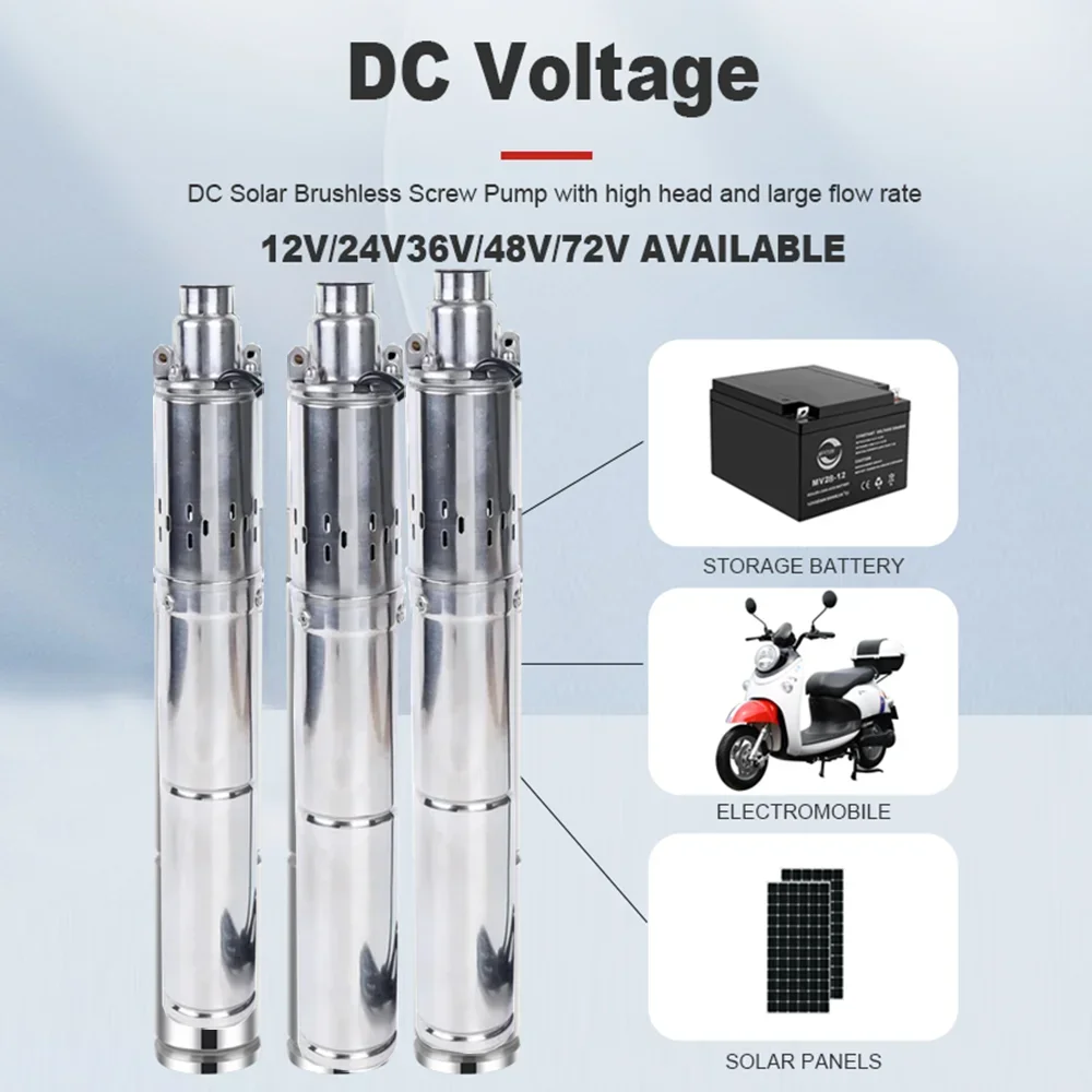 Deep Well Pump | 750W with Built-In Controller | 12V-72V Agricultural Submersible - Thumbnail 5