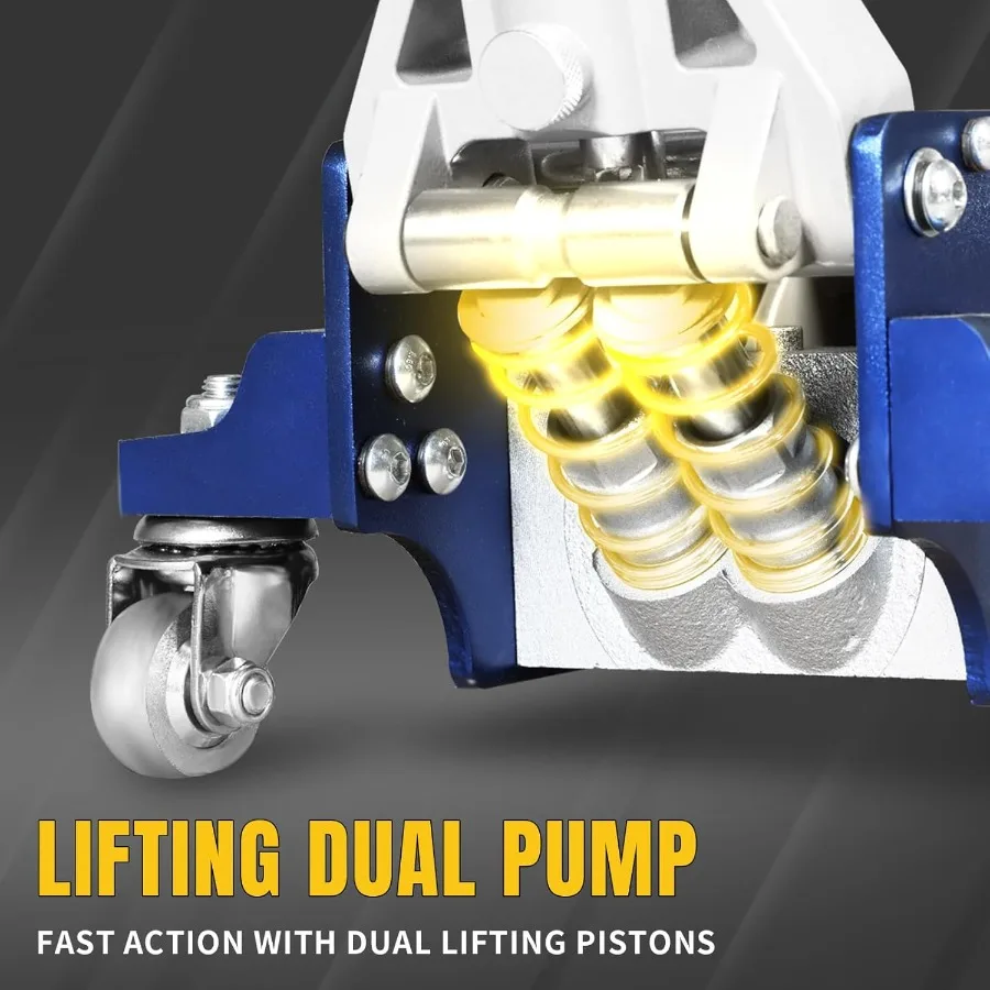 1.5-Ton Low-Profile Floor Jack | Lightweight Aluminum & Steel for Automotive Repair - Thumbnail 5