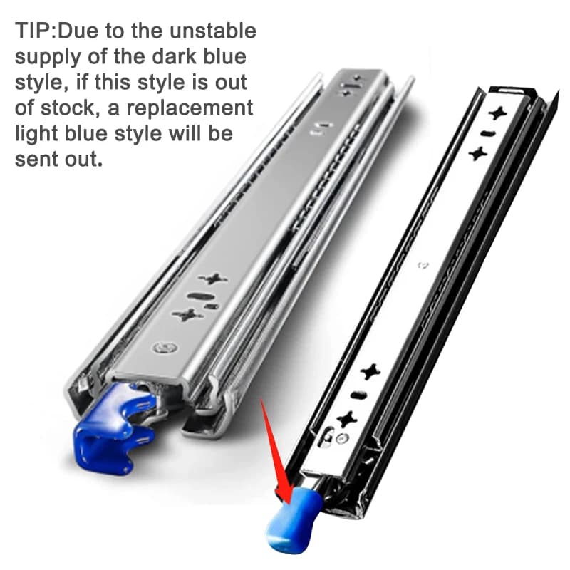 Heavy-Duty Drawer Slides | 185lb Load Capacity | Full-Extension 3-Section Runners - Thumbnail 2