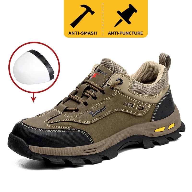 Men's Puncture Resistant Work Boots | Wear-Resistant Protective Shoes | New Tactical Safety Footwear - Thumbnail 4