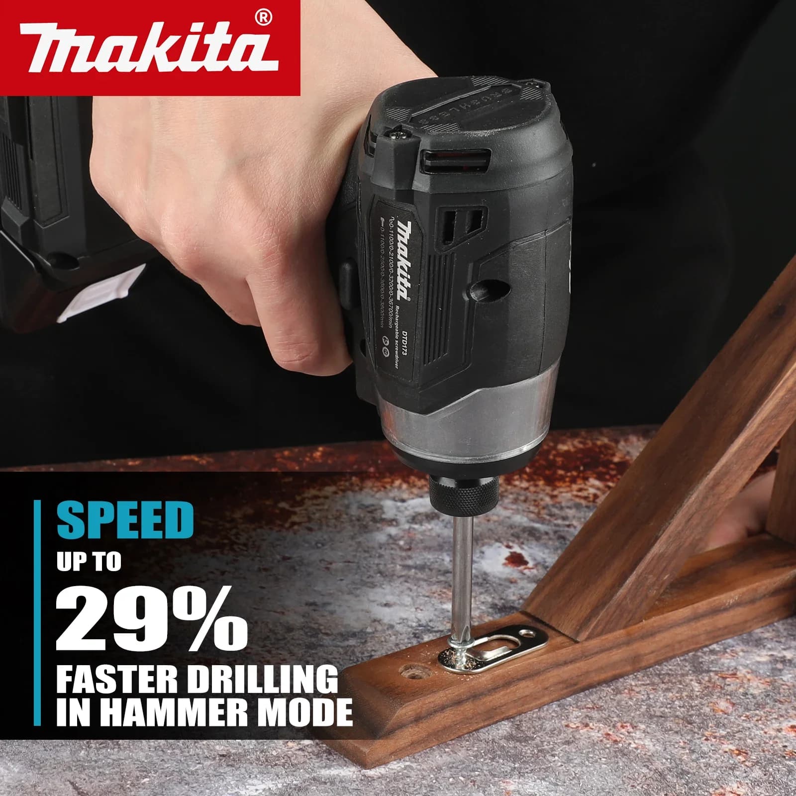 Makita DTD173 18V Brushless Impact Driver | 180 N·M Torque | LXT Cordless Power Tool for Wood & Bolts - Thumbnail 4
