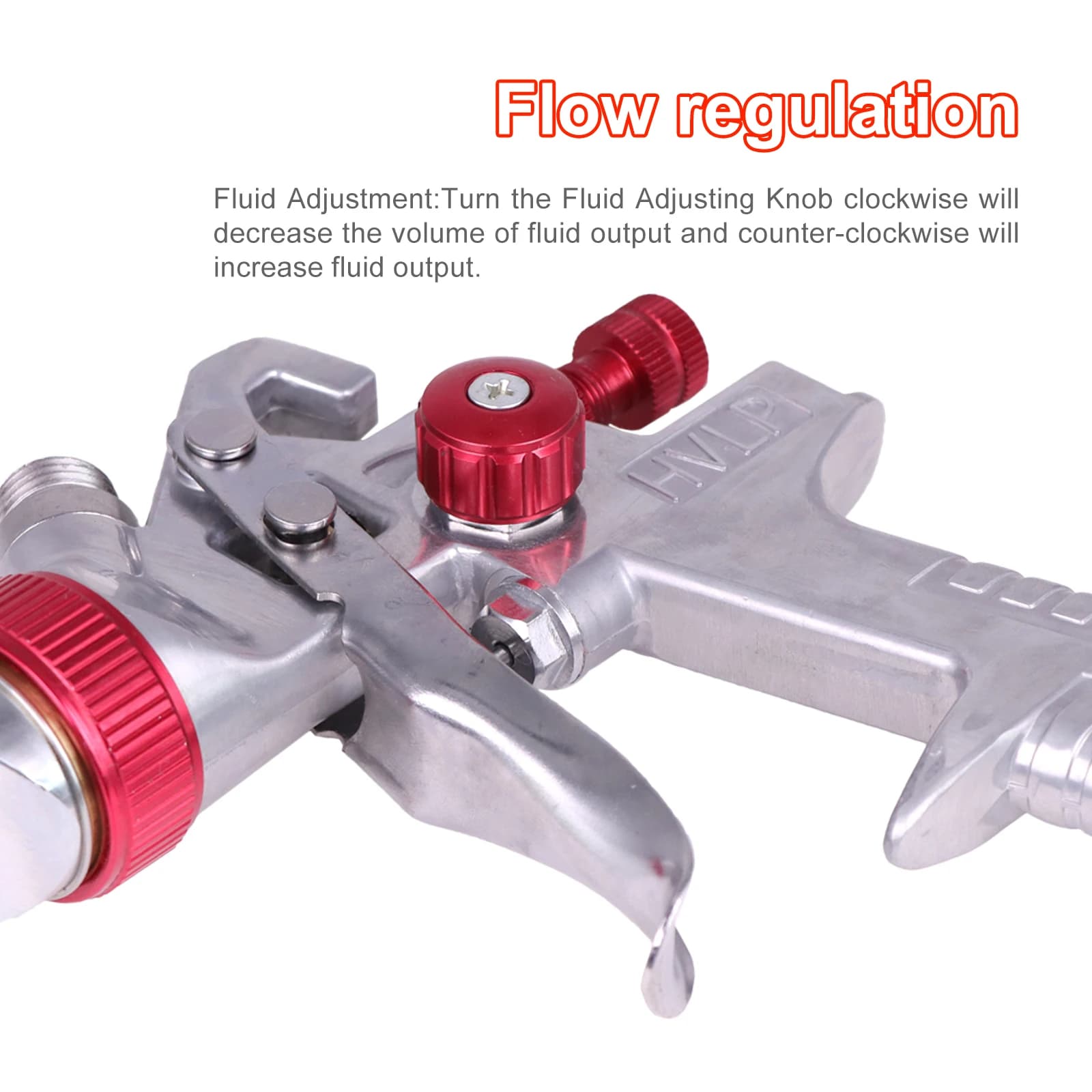 HVLP Spray Gun Kit | 600ML Gravity Feed | 1.4/1.7/2.0mm Nozzle for Car & Furniture - Thumbnail 5