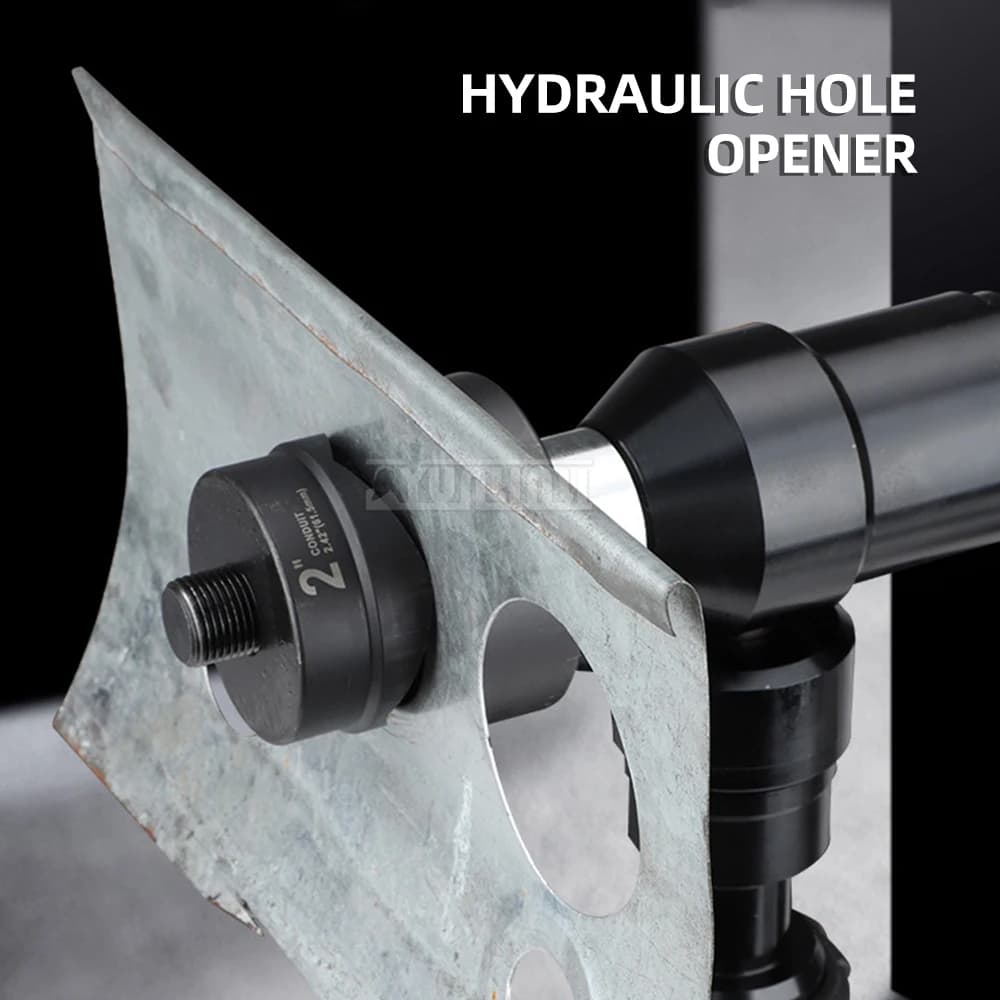Hydraulic Hole Punch | Cordless Lithium Battery | Square & Round Sheet Metal Drilling Tool - Thumbnail 2