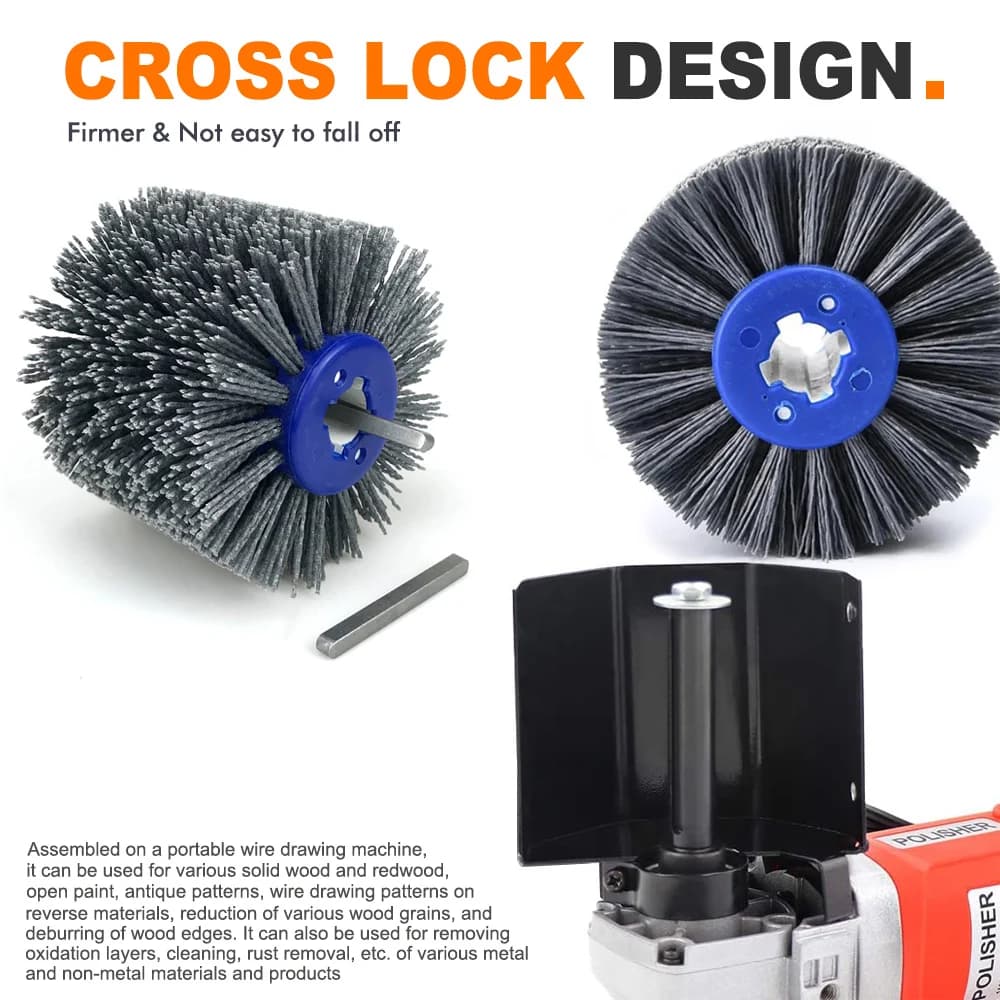Abrasive Drum Wheel Kit for Angle Grinders | M10/M14 Arbor | Polishing & Burnishing Accessory - Thumbnail 3