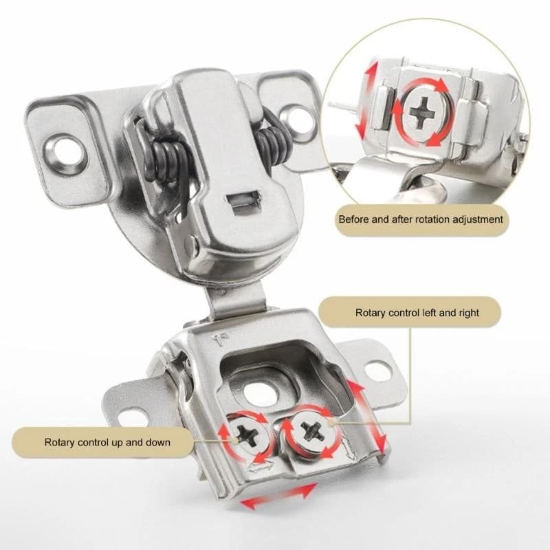 Closing Cabinet Hinges | Quiet Screw-In Installation | US Standard Door Hardware for Enhanced Longevity - Thumbnail 3