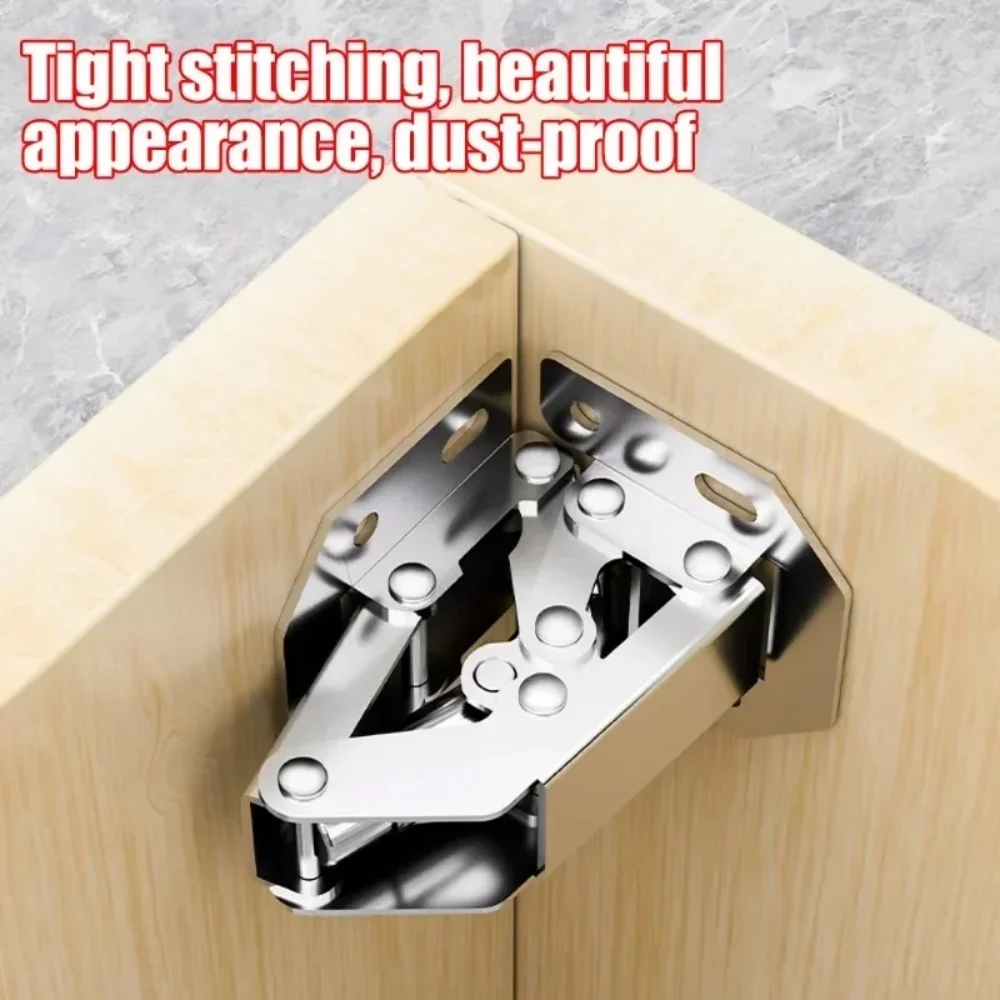 Buffer Cabinet Hinges | No-Drilling Soft Close | 10-Pack 90° Steel Hinges - Thumbnail 3