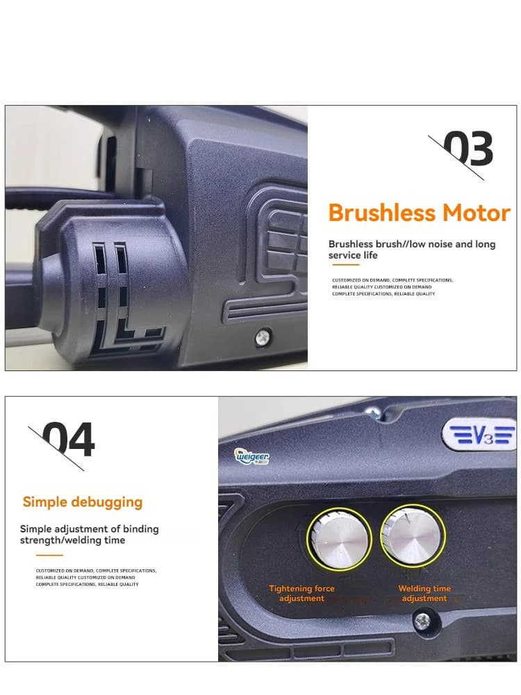 Cordless Strapping Tool | Rechargeable Electric Tensioner for PP & PET Bands | Portable Hot-Melt System - Thumbnail 5