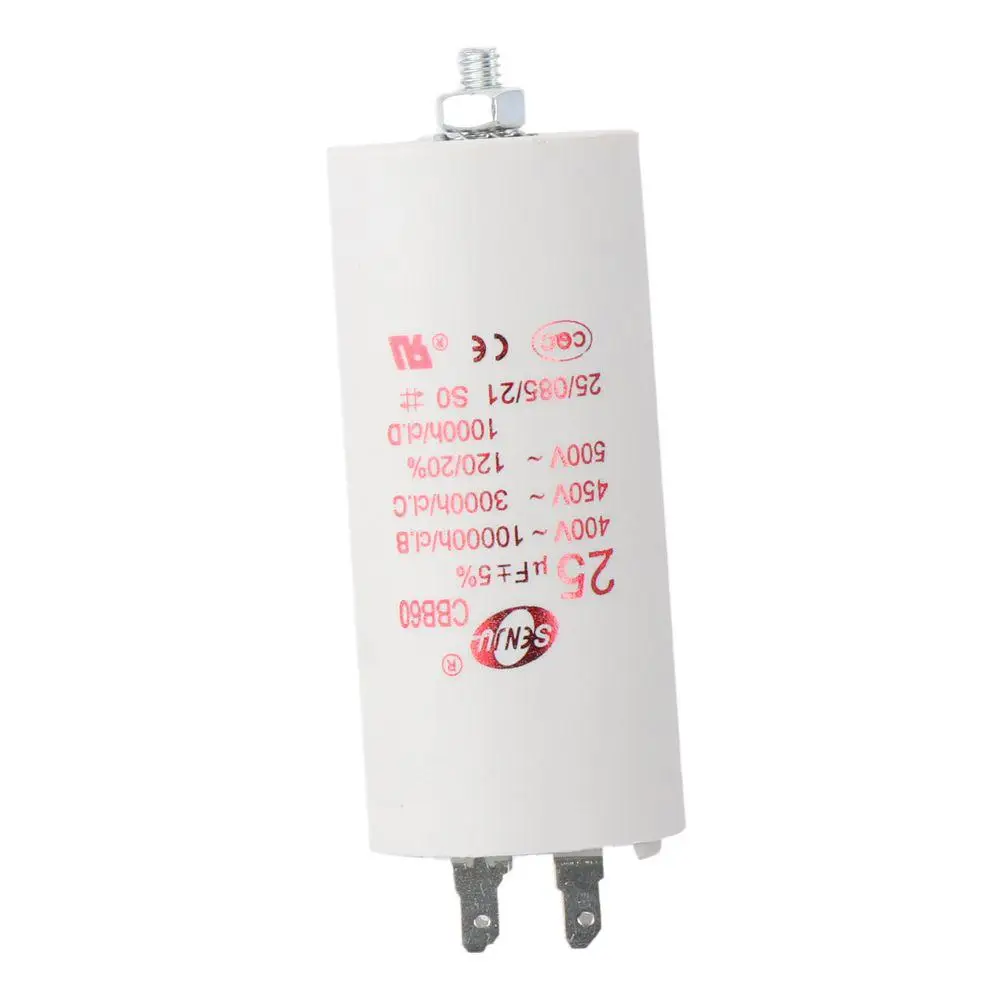 Professional-Grade CBB60 Run Capacitor | 25µF 450V AC | For Air Compressor & Water Pump Motors - Thumbnail 3