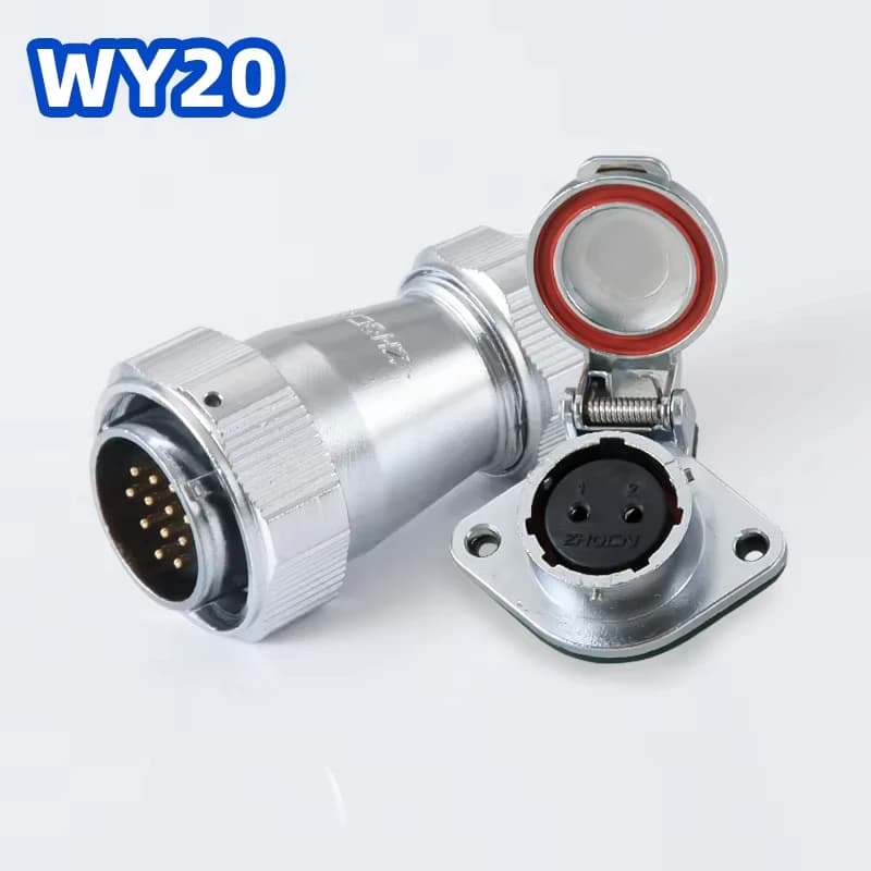 Waterproof Aviation Connector | WY20TE+ZG Plug & Socket Adapter for Machinery - Thumbnail 2