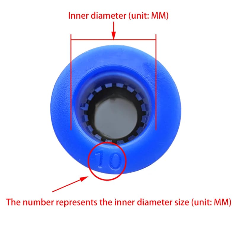 Pneumatic Fittings Kit | 10-Piece Set | 4mm-12mm & 1/4 Thread | Durable Air Connectors - Thumbnail 6