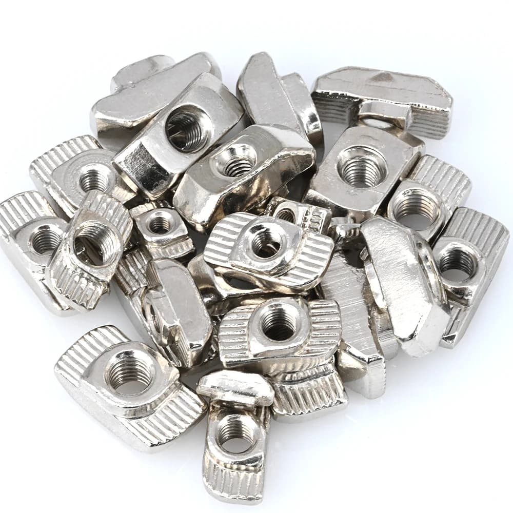 Plated T-Nuts | Aluminum Extrusion Profile Connectors | Hammer Head Slot Fasteners - Thumbnail 5