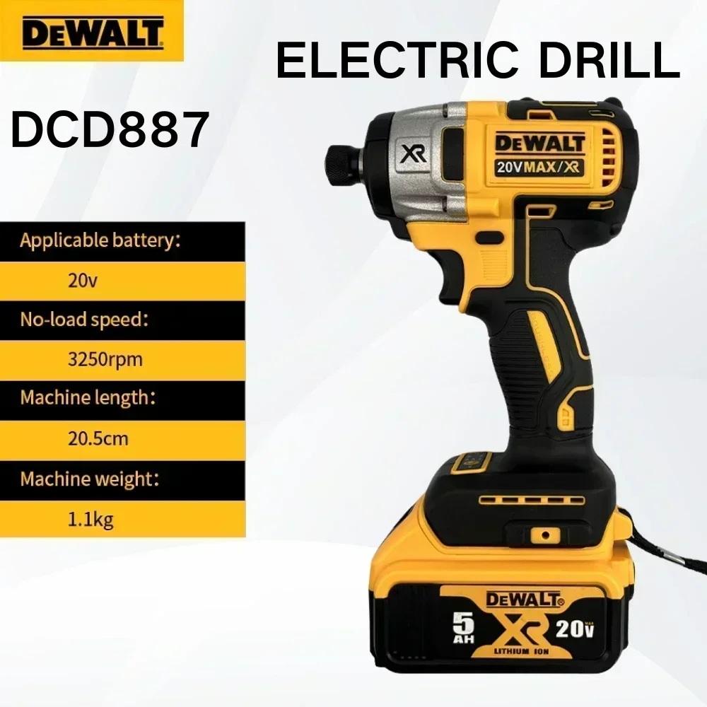 DeWalt DCD887 Brushless Impact Driver | 20V MAX Cordless Power | High-Torque Screwdriver (Tool Only) - Thumbnail 5
