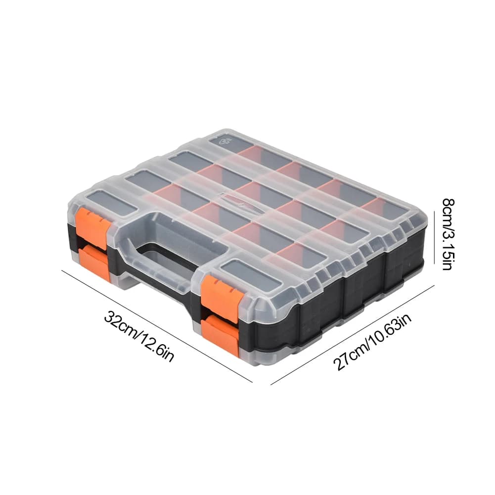 Double-Sided Tool Organizer | Portable Compartment Box | For Screws, Nuts & Small Parts - Thumbnail 5