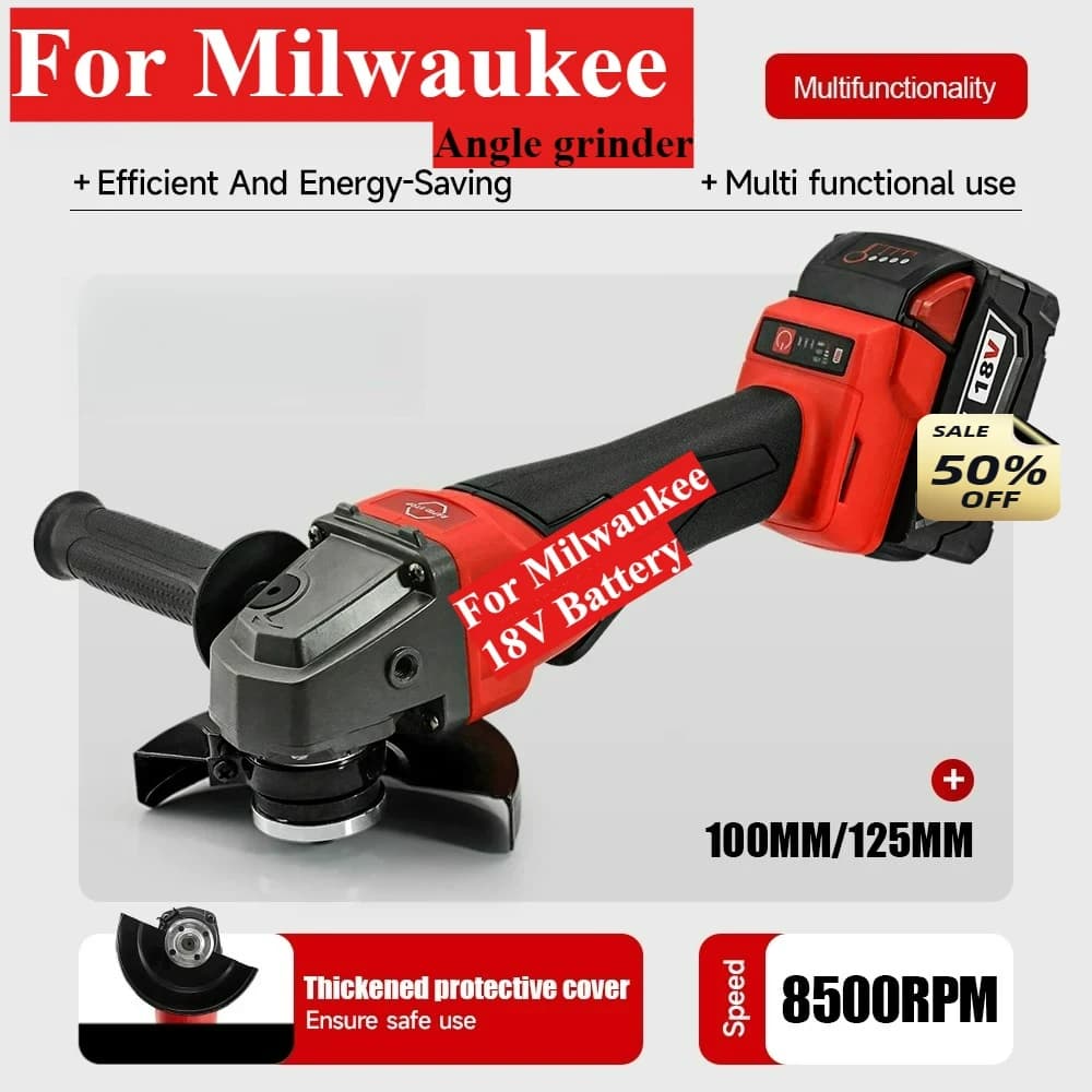 Angle Grinder | 125mm Braking Brushless Motor | 3 Variable Speed Gears - Thumbnail 6