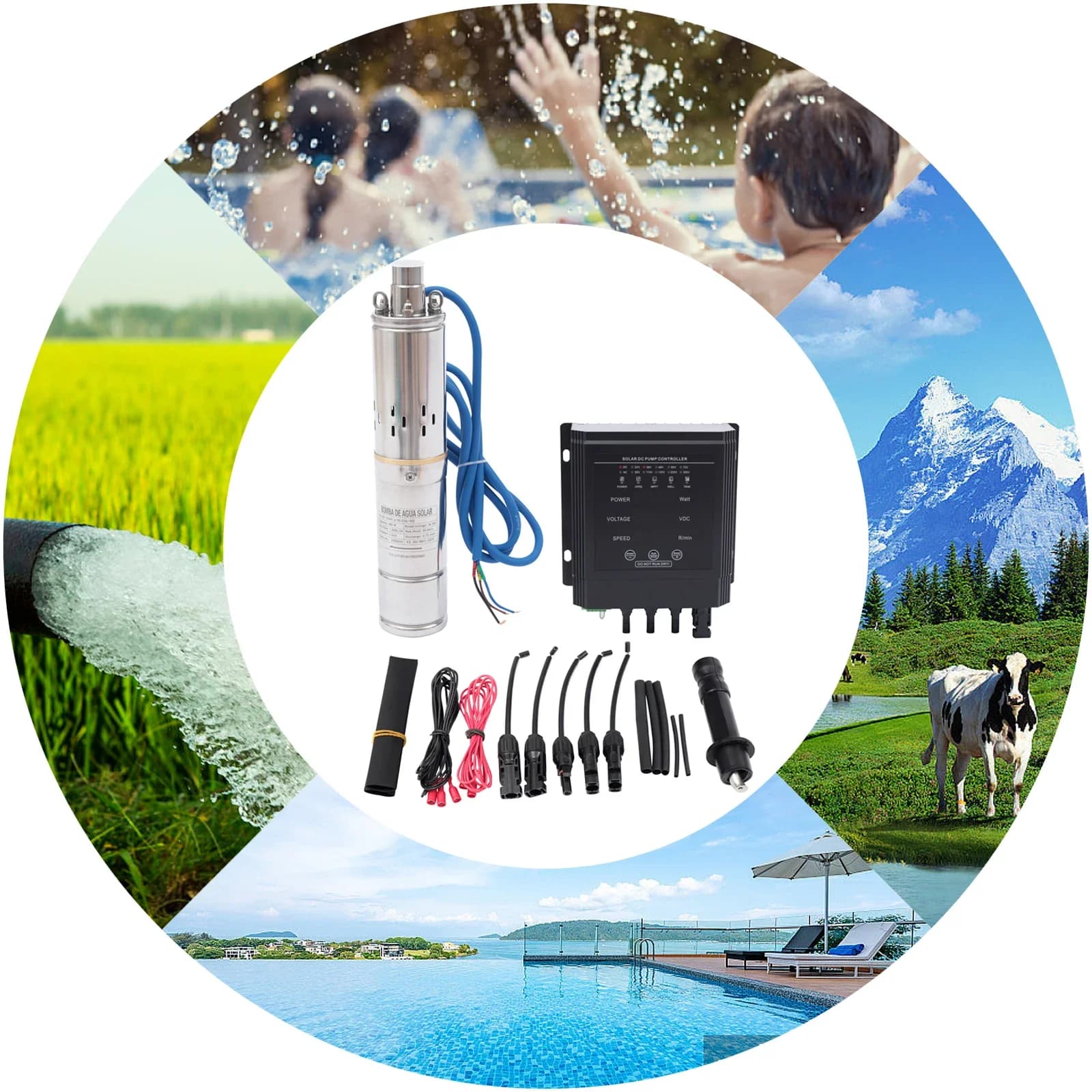 High-Performance Solar Pump | 400W 80m Deep Well Submersible | DC 36V + MPPT - Thumbnail 3