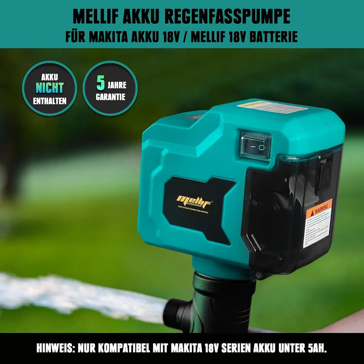 Makita 18V Cordless Submersible Pump | Brushless Deep Well Pump | Pool Garden Pond Water Transfer Tool Only - Thumbnail 5