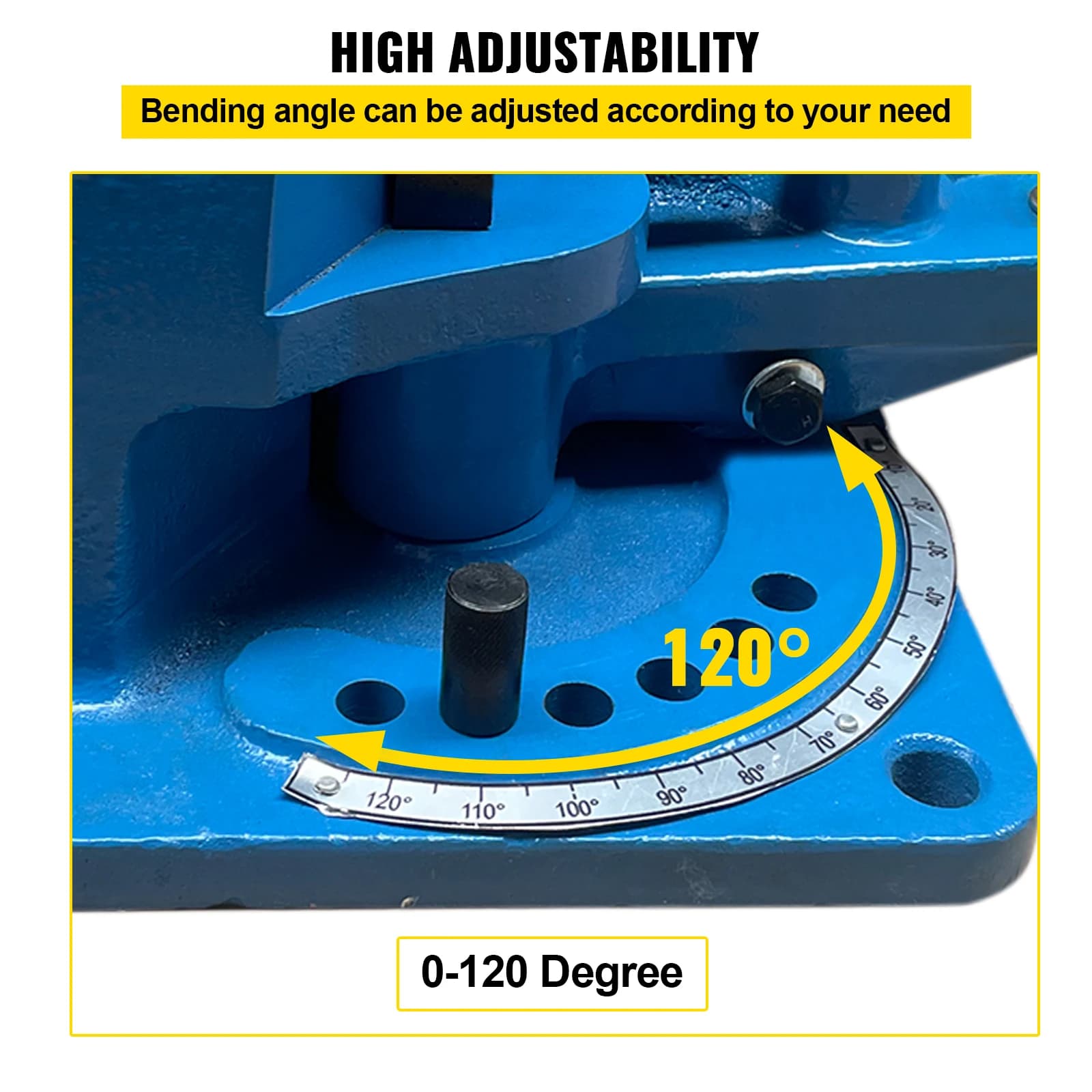 SucceBuy Pipe Bender UB-100 Manual Detachable Lever Hot & Cold Flat Round Angle Steel Tube 120-Degree Universal Bending Machine - Thumbnail 4