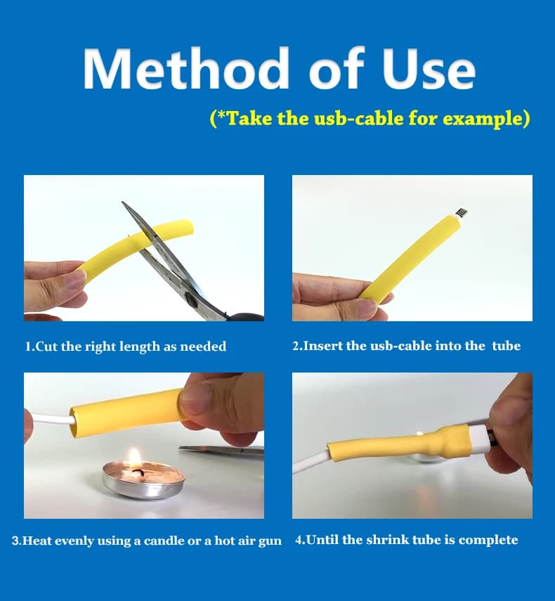 Professional-Grade Heat Shrink Tubing Kit | 5-12mm Black | 100m Roll for Wire & Cable Insulation - Thumbnail 6