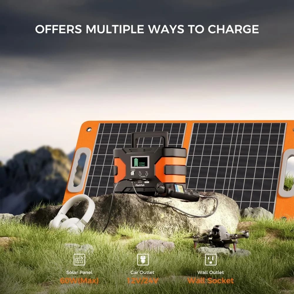 Power Station | 150W AC Outlet & 166Wh Capacity | Solar-Ready for Camping & Emergency Backup - Thumbnail 4