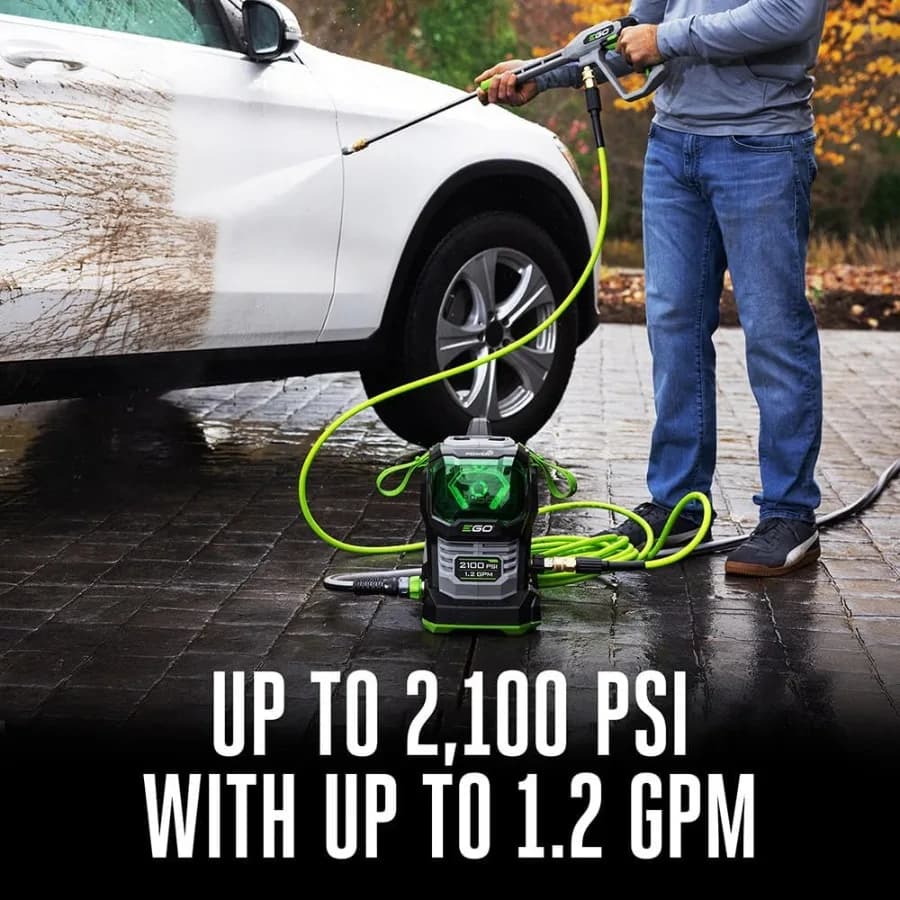 2100 PSI Electric Power Washer | Adjustable Nozzle High-Pressure System | Home & Garden Cleaning - Thumbnail 3