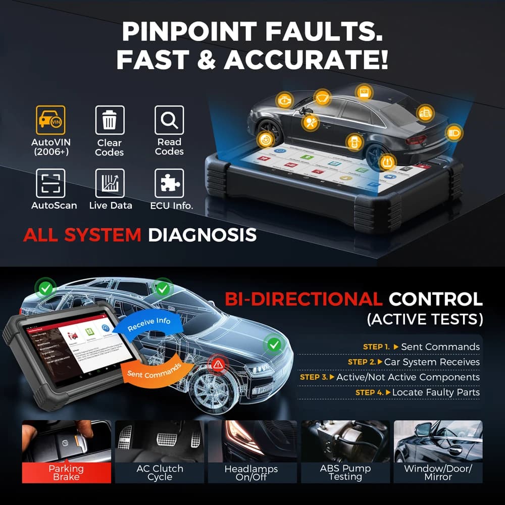 Automotive Diagnostic Scanner | OBD2 Code Reader & Vehicle System Analyzer - Thumbnail 2