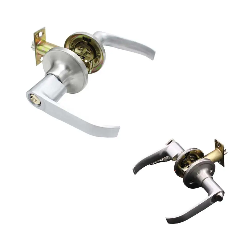 Alloy Lever Door Handle Lock | Keyed Entry for Front Doors | Passage Interior Bedroom Gate - Thumbnail 6