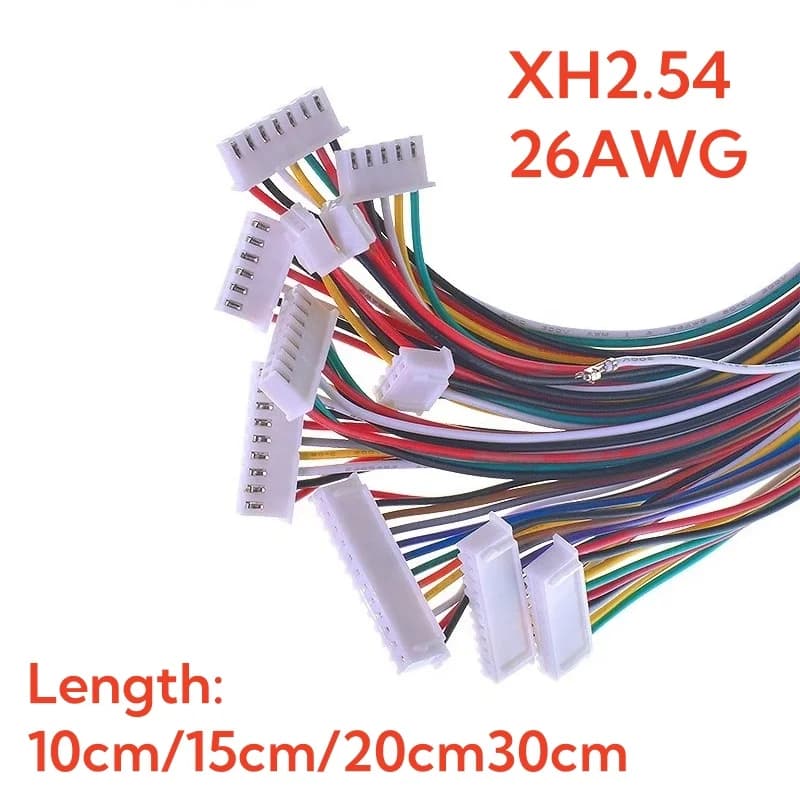 XH2.54 Connector Wire Kit | 10-Piece Tin-Plated Cables | 10-30cm Lengths for Reliable Electronics Assembly - Thumbnail 2