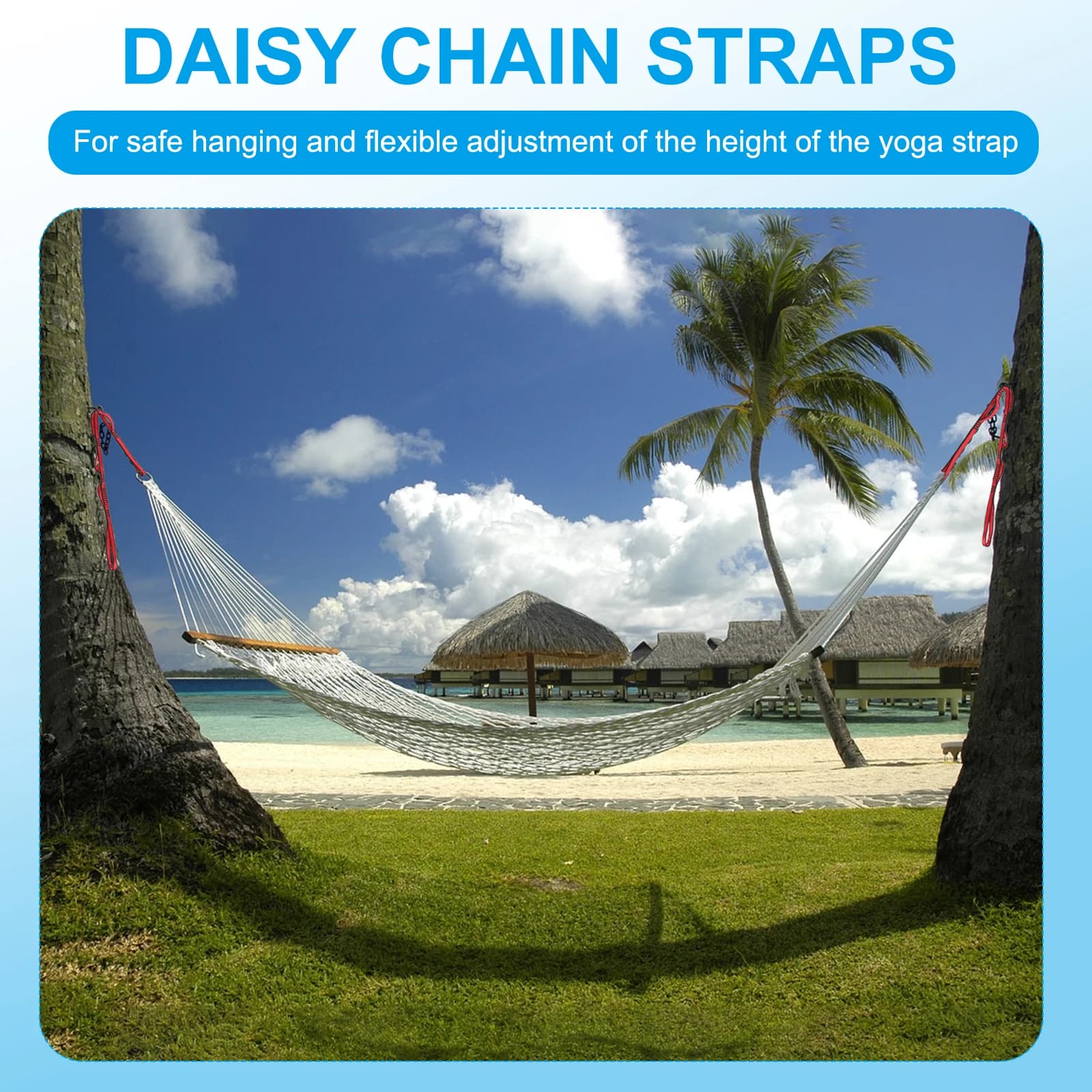 Yoga Hammock Extension Straps | 2-Pack Adjustable Nylon Slings with 8 Secure Loops - Thumbnail 5