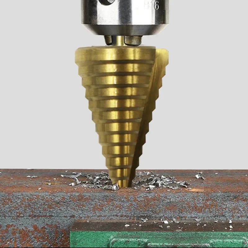Step Drill Bit Set | HSS Titanium Coated | 4-42mm Multi-Material Hole Cutter - Thumbnail 6