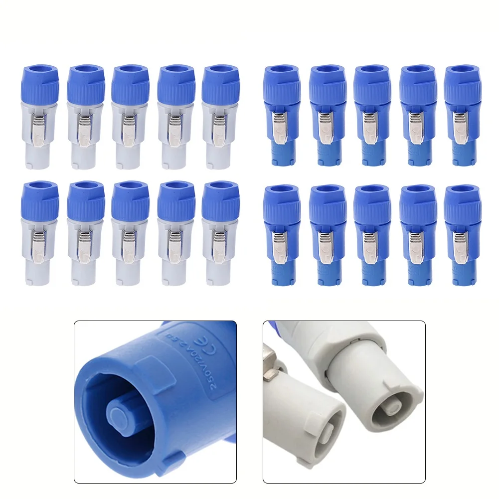 Powercon Connector | 20A 250V AC Male Plug | 3-Pin Speaker & Power Adapter - Thumbnail 3