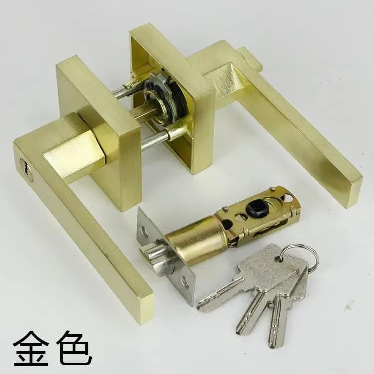 Channel Privacy Door Handle Lock | Black Interior Mask | For Bedroom, Bathroom & Home Security - Thumbnail 6