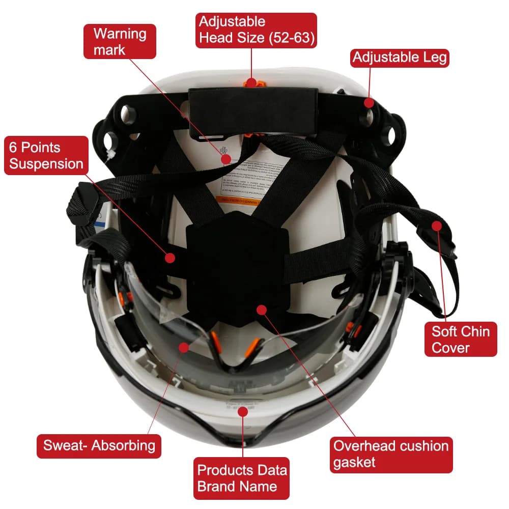 Work Safety Cap | Built-In Visor & Goggle | ANSI Engineer Hard Hat Protection - Thumbnail 4