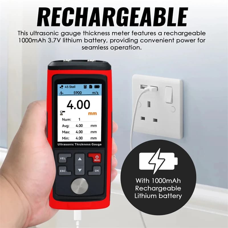 Thickness Gauge: 1.0-300mm Range, ±0.5% Accuracy with PC Software - Thumbnail 4