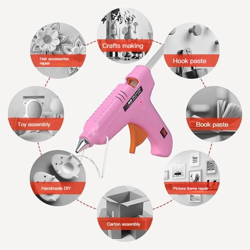 70W Hot Glue Gun Kit | Fast-Heating Precision Tool for Home Repairs & Crafts - Thumbnail 2