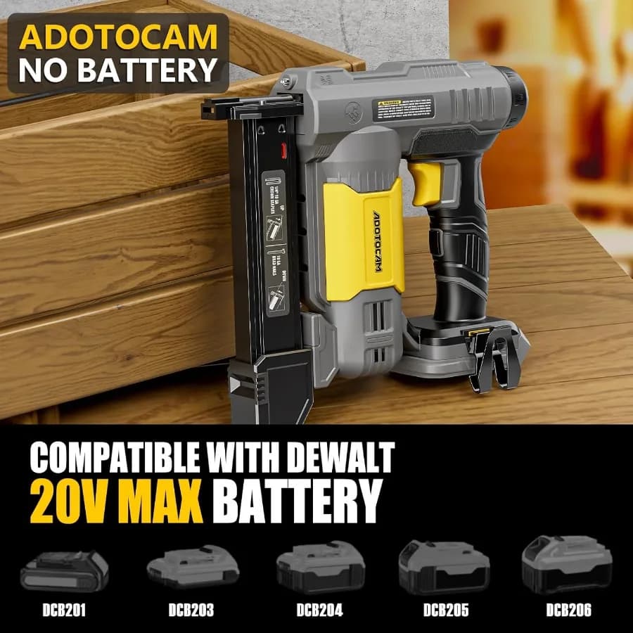 Brad Nailer & Stapler | 18 Gauge 2-in-1 Battery Powered | Includes 2.0Ah Battery & 1000 Fasteners - Thumbnail 6