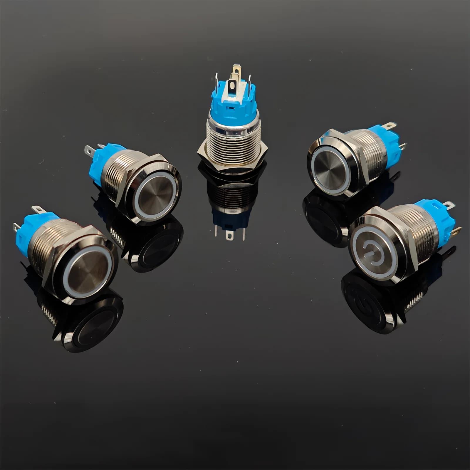 Push Button Switch | 16mm, 19mm, 22mm Sizes | 5V-220V Universal Voltage | Latching & Momentary - Thumbnail 4