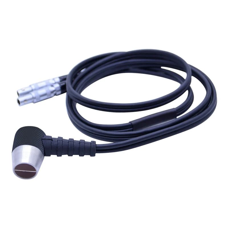 Digital ultrasonic thickness gauge probes including 10mm/5MHz and 6mm/5MHz models compatible with GM100 devices for various material testing applications.