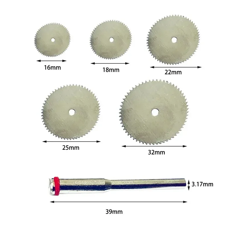 11PCS Set Mini Circular Saw Blade Stainless Steel Cutting Disc Wood Cutting Wheel For Rotary Tool Electric Tool - Thumbnail 6