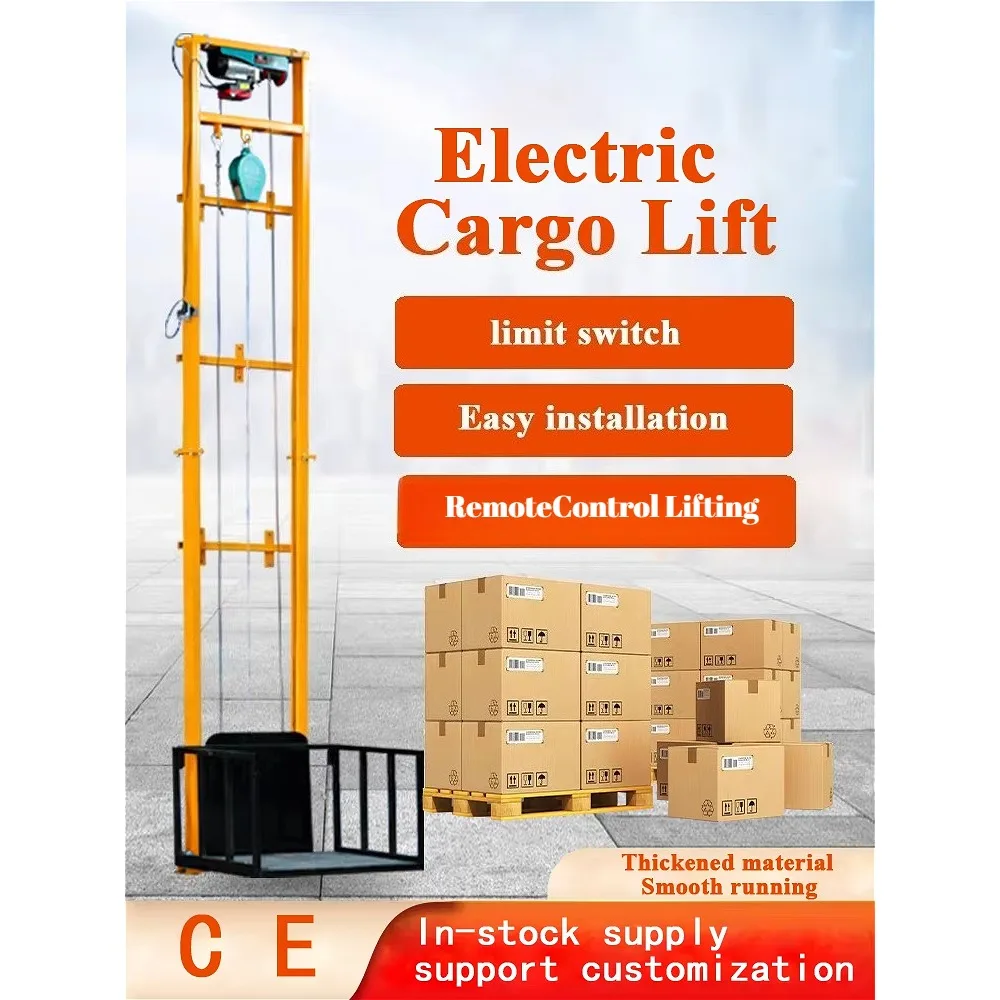 Hydraulic Freight Lift Platform | 80x100cm Size | 2-8m Height Range | Warehouse & Loading Dock Elevator - Thumbnail 3
