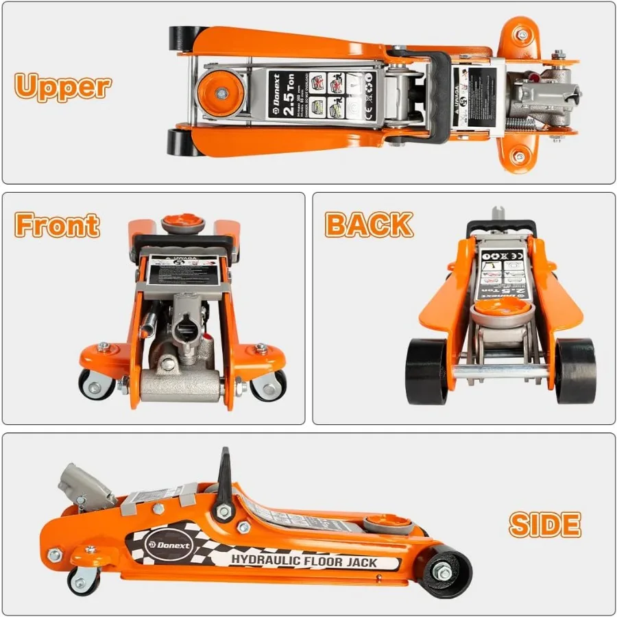 2.5-Ton Low-Profile Floor Jack | Hydraulic Lift for Automotive Repair & Maintenance - Thumbnail 4