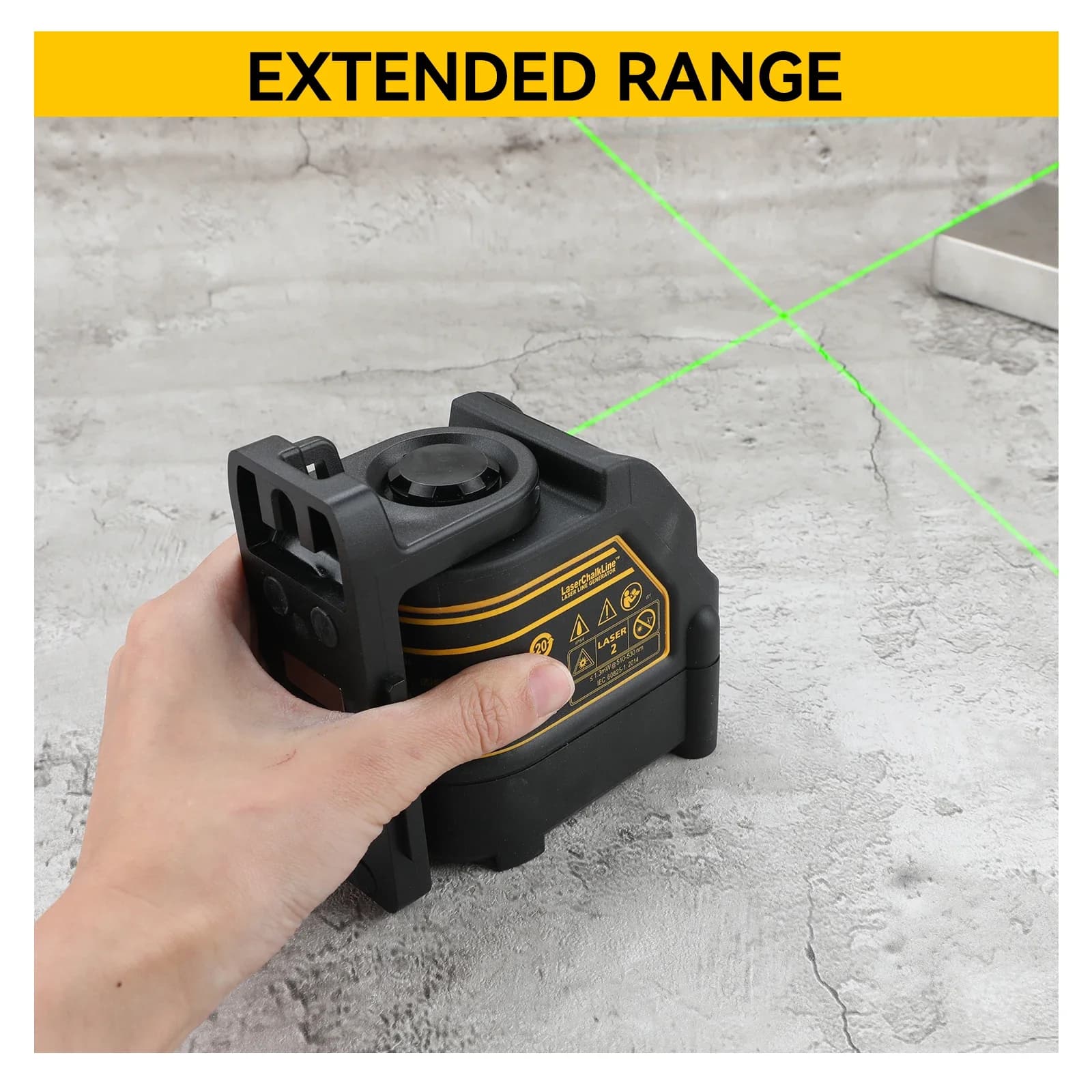 DeWalt DW088CG Self-Leveling Green Laser Level | Cross-Line Alignment Tool for Horizontal & Vertical - Thumbnail 4