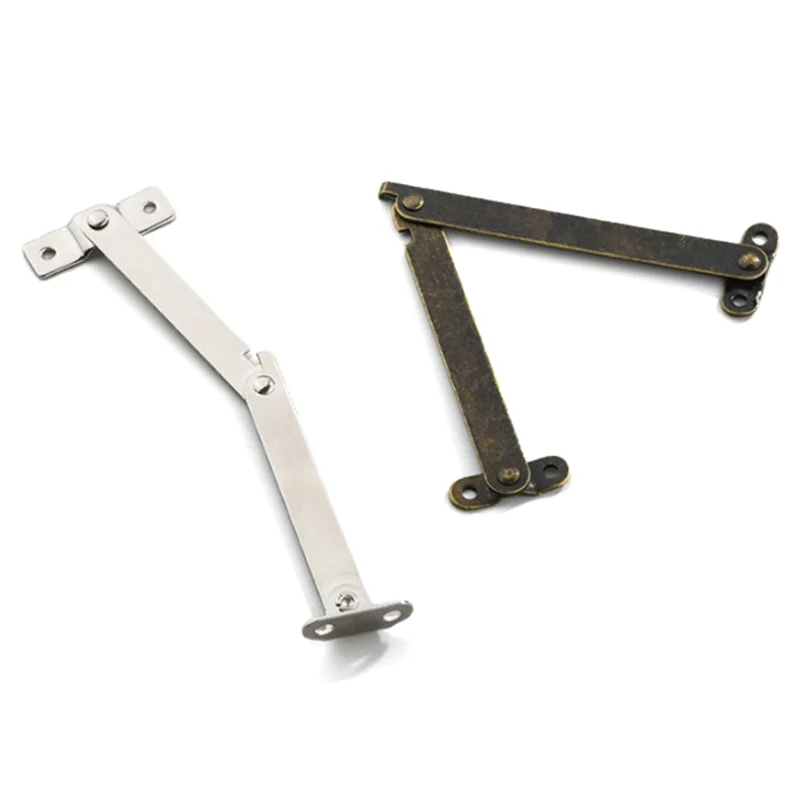 Support Hinges | 2-Piece Stay Hinge Set | Antique Bronze Iron Box Furniture Decor - Thumbnail 3
