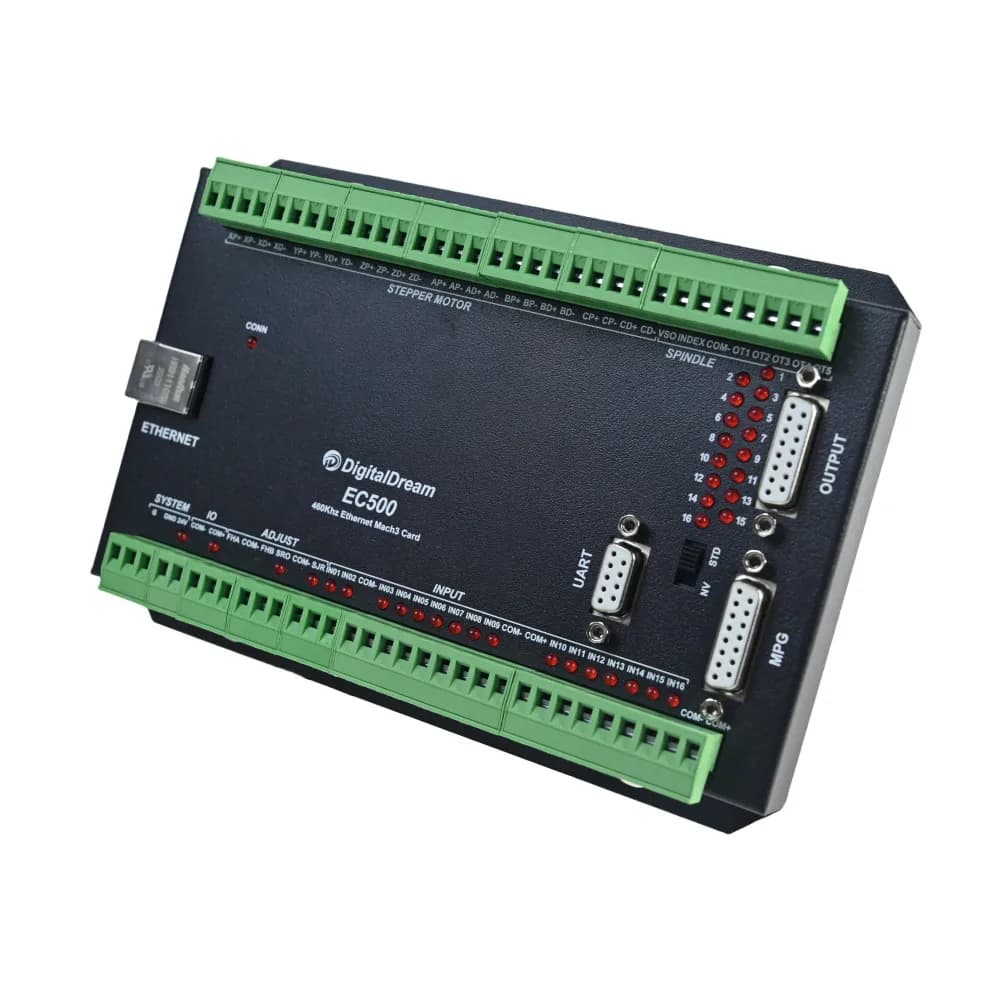 CNC Motion Controller | 4/6-Axis EC500 | MACH3 Ethernet & MPG Handwheel Support - Thumbnail 6