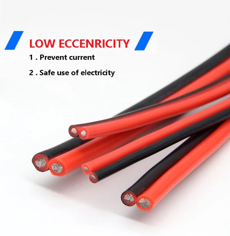 High-Temperature Silicone Wire | 2-Pin Black/Red Cable | 28-8 AWG Flexible Copper Core - Thumbnail 4