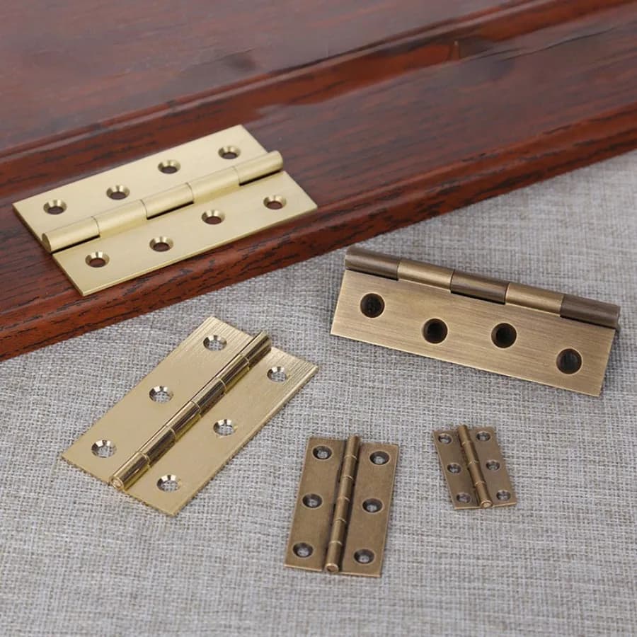 Solid Brass Hinges | 10-Piece Concealed Hardware | Furniture & Cabinet Door Set - Thumbnail 2