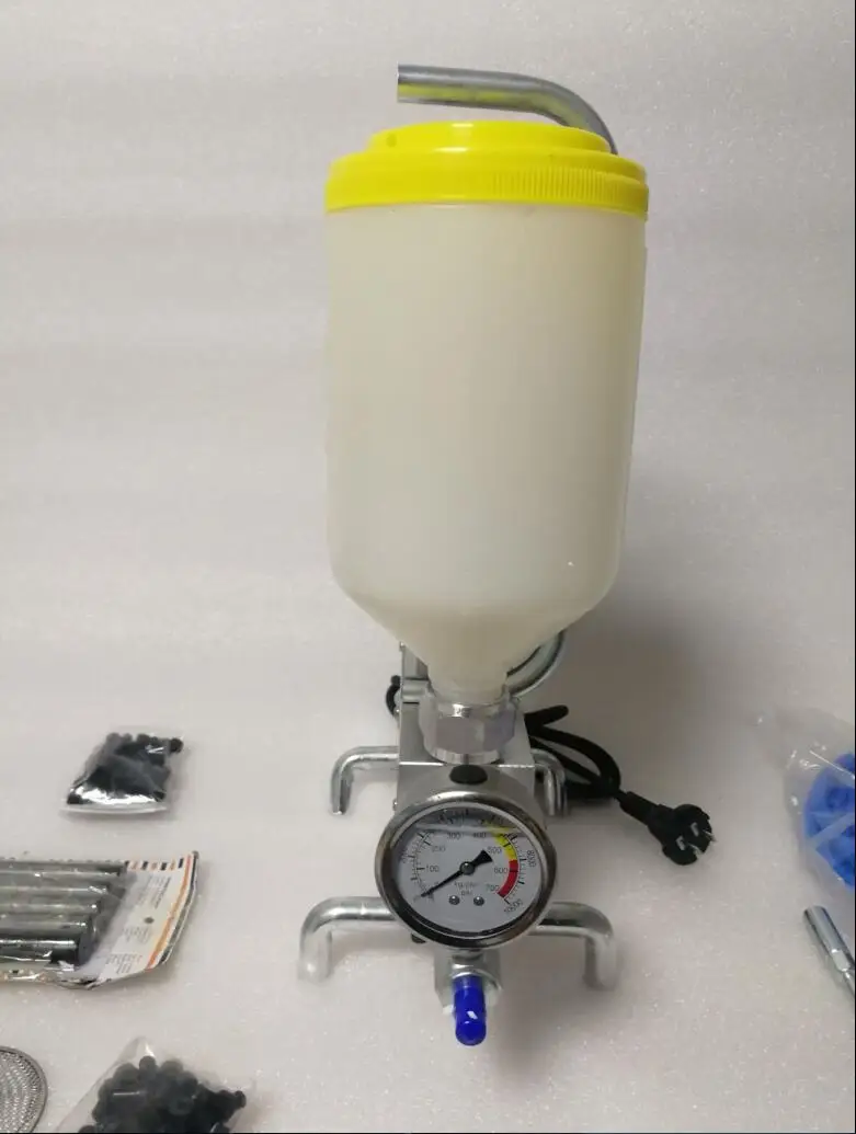 910W Epoxy Injection Pump | High-Quality Polyurethane Foam Grouting | Steel Hose Concrete Crack Repair - Thumbnail 4