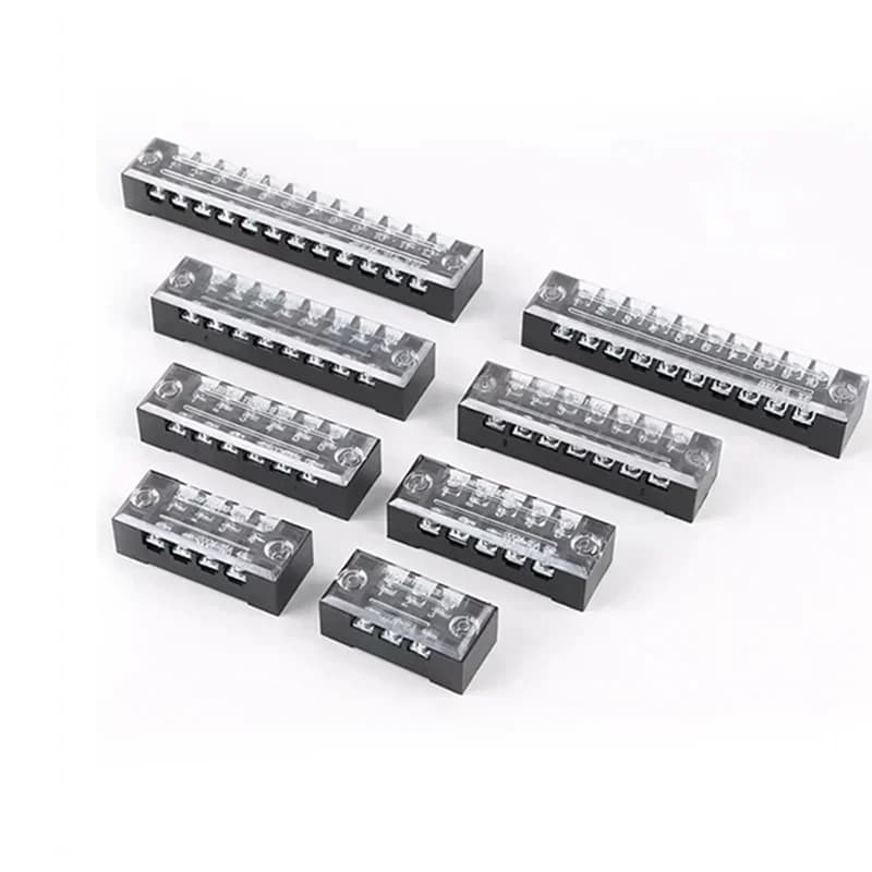 Screw Terminal Block | 15A-45A, 600V Dual Row | TB Series 3-12 Pin Connector