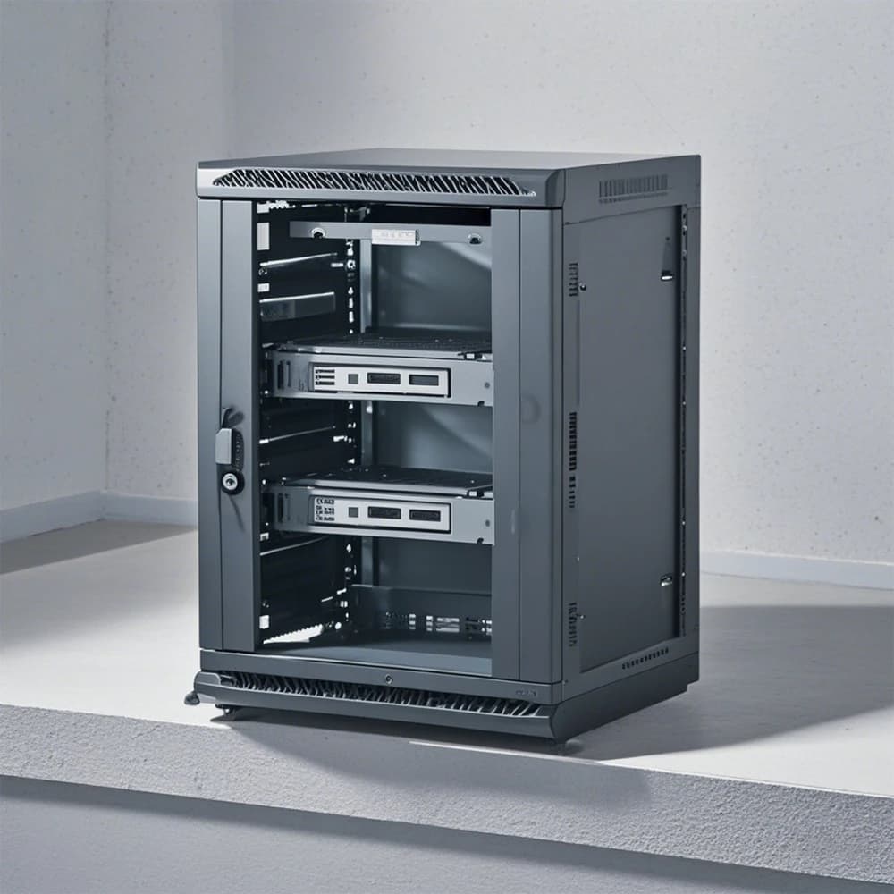 12U Server Rack Cabinet | Glass Front Door | Data Center & CCTV Security Enclosure - Thumbnail 3