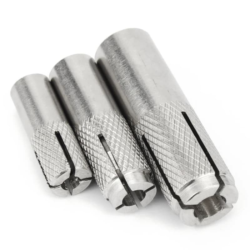 304 stainless steel internal expansion pipe plugs in sizes M6 through M16, featuring drop-in burst blasting anchor screw bolts for secure fastening.