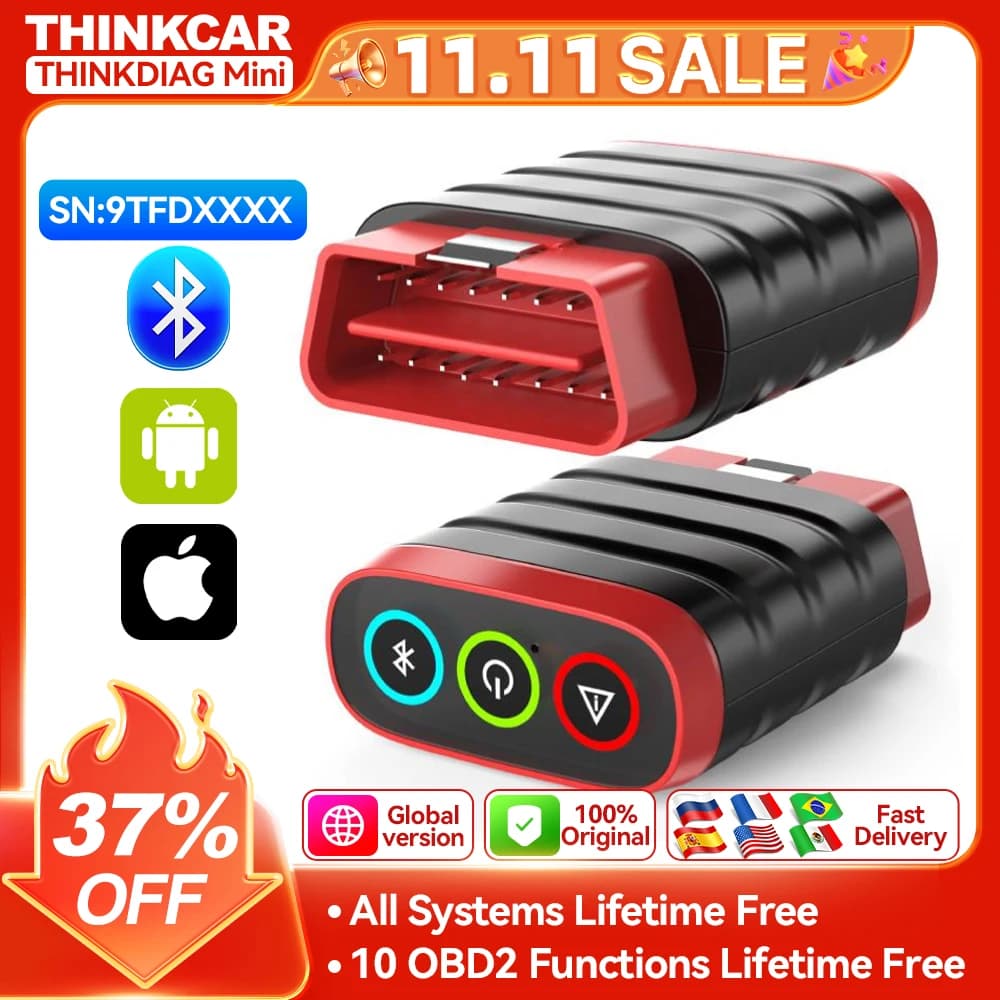 MINI OBD2 Scanner | iOS Android Compatible | Free Lifetime Updates - Thumbnail 2